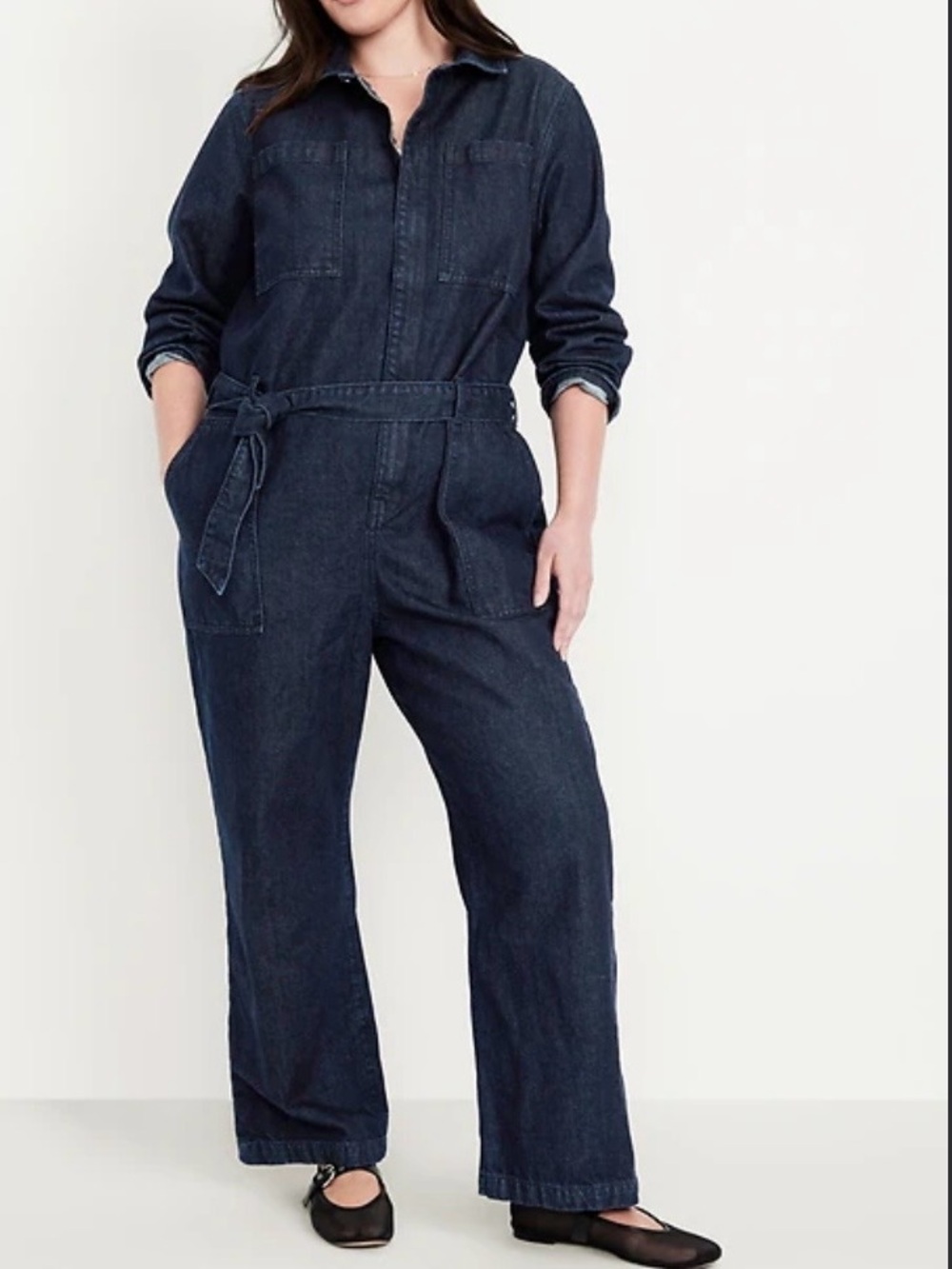 Old Navy Long Sleeve Denim Jumpsuit- Size 3X